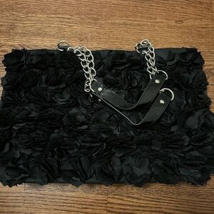 Elegant Black Floral Women Bag